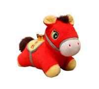Genérico Jouet en Peluche Animal - Figurine Chanceuse Nouvel An Chinois | Peluche Cheval Chinois 2026 Décorative | Pour Canapé Table de Chevet Bureau Adultes Anniversaire Noël