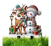 Genérico Joy Yard Stakes - Césped acrílico navideño para Exteriores, letreros, estacas de jardín con letreros acrílicos 2D para Exteriores Joy, estacas de jardín Festivas duraderas Que resisten el