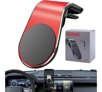 Genérico Joyeloo Phone Holder, Mobile Phone Navigation Magnetic Bracket, L Type 360° Rotatable Car Phone Mount, Non-Slip Vent Clip Magnetic Phone Holder, for Any Smartphone (Red)