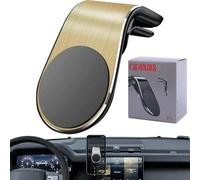 Genérico Joyeloo Phone Holder, Mobile Phone Navigation Magnetic Bracket, L Type 360° Rotatable Car Phone Mount, Non-Slip Vent Clip Magnetic Phone Holder, for Any Smartphone (Gold)