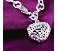Genérico joyería elección amorosa joyería plata mujer encanto Bangle Jewelry brazalete pulseras cadena pulseras colores pulsera pareja elección joyería, talla única, Metal, No es una piedra preciosa