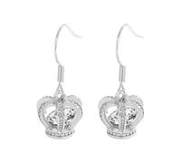 Generico Joyería Niña Comunión Sterling Silver Crown Drop Earrings For Woman Wedding Fashion Charm Jewelry With For You Fashion Accessories Creative Gift Joyería Encaje, Talla única, Metal, Sin piedra