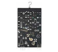 Generico Joyero, organizador de joyas colgante de doble cara | Porta joyas para pendientes, collares, anillos en el armario, pared, puerta