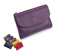 Genérico Joyfullygo Wallet, Unisex Pebble Leather Wallet, Relevantk Wallets, Small Compact Pocket Purse for Coins, Cards (Purple*A)