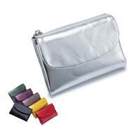 Genérico Joyfullygo Wallet, Unisex Pebble Leather Wallet, Relevantk Wallets, Small Compact Pocket Purse for Coins, Cards (Silver)