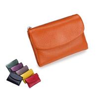 Genérico Joyfullygo Wallet, Unisex Pebble Leather Wallet, Relevantk Wallets, Small Compact Pocket Purse for Coins, Cards (Orange*A)