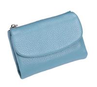 Genérico Joyfullygo Wallet Unisex Pebble Leather Wallet Relevantk Womens Soft Small with RFID Anti-Theft Protection Waterproof and Large Capacity (Linen Blue)