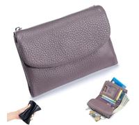 Genérico Joyfullygo Wallet, Unisex Pebble Leather Wallet, Unisex Soft Genuine Leather Coin Card Purse with Cash Slots Anti-Theft (#L)