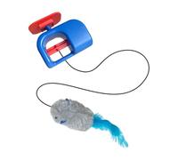 Generico Juego automático para gatos - Peluche ABS 8,3 x 7 cm | Motor eléctrico interactivo de caza | Fibra sintética con cordón elástico robótico - Para gatitos felinos y cazadores