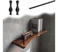 Genérico Juego de 10 Barras Protectoras metálicas Decorativas para estantes de 42 Pulgadas - Barra de Seguridad anticaída para zapateros y librerías, 66 cm (26 Pulgadas) Negro, realzador de exhibició