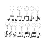 Genérico Juego De 12 Uds. llavero fiesta musical llavero de guitarra favores de la fiesta musical notas es Decoración de cumpleaños de disco de dj Black
