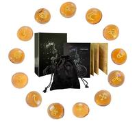 Genérico Juego De : 13 Piezas De Piedras Rúnicas con Instrucciones, De, De Meditación, Piedras De Inscripción De Símbolos del, Herramientas De Artesanía Multifuncionales,