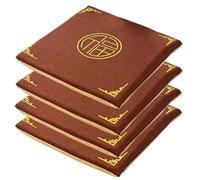 Genérico Juego de 2/4/6 Cojines para Asiento de Silla, Cojín de Tatami de Lino de 3 cm de Grosor para Silla de Comedor, Suelo de Espuma para Silla de Oficina para Hogar 04-4 PCS,45 * 40cm