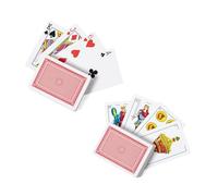 Genérico Juego de 2 Barajas de Cartas - Clásica Baraja Española de 50 Naipes y Baraja Francesa de 54 Naipes con Estuche, Cartas de Póker y Juegos de Mesa