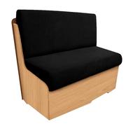 Genérico Juego de 2 Fundas elásticas RV Dinette Fundas De Cojín Funda de Asiento de Caravana para sofá de Dos plazas, Protector de Muebles para Autocaravana, Caravana o Coche Negro