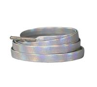 Genérico - Juego de 2 pares de cordones creativos de piel suave de plata y oro, 120/140/160 cm, zapatos deportivos casuales para mujeres y hombres, Láser plateado, 160