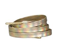 Genérico - Juego de 2 pares de cordones creativos de piel suave de plata y oro, 120/140/160 cm, zapatos deportivos casuales para mujeres y hombres, Laser Gold, 120