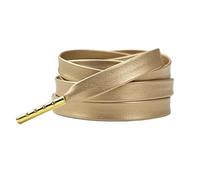 Genérico - Juego de 2 pares de cordones creativos de piel suave de plata y oro, 120/140/160 cm, zapatos deportivos casuales para mujeres y hombres, Cuero suave y oro, 140