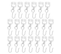 Genérico Juego de 20 Ganchos y Rodillos Deslizantes Silenciosos para Rieles de Cortinas, Accesorios de Plástico Resistentes, Soporte para Cortinas Gruesas, Compatible Rieles