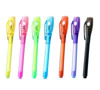 Genérico Juego de 3/4/7 bolígrafos de tinta que desaparecen con luz ultravioleta, bolígrafo UV y marcador trazador | Marcador permanente lavable de Halloween Pe.n (7 bolígrafos)