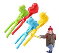 Generico Juego de 4 bolas de nieve - Juegos de invierno para exteriores niños | Kit para crear bolas para batallas de nieve | Moldes ABS fáciles de agarrar nieve o | 19-20 cm 90 g