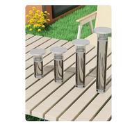 Genérico Juego de 4 Patas acrílicas for Muebles, Patas de gabinete Ajustables Transparentes Resistentes con núcleo de Acero Inoxidable, elevadores de Soporte for sofá for Soporte de TV(Height 22cm)