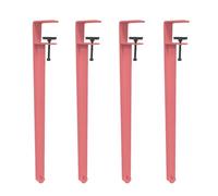 Genérico Juego de 4 Patas Ajustables de Color Rosa para Mesa de Centro, Banco de Trabajo, diseño en Forma de F de fácil Ajuste, instalación sin Taladro, tamaño de 40 cm para un Aspecto eleg