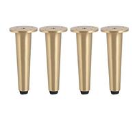 Genérico Juego de 4 Patas cónicas Ajustables de Alta Resistencia Doradas para Mesa, sillón, TV, Armario, tocador, Patas de latón Cepillado Que soportan hasta 800 kg, 10 cm/3,94 Pulgadas de