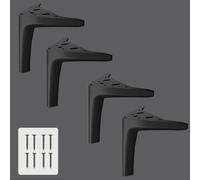 Genérico Juego De 4 Patas Sofá - Pies Metálicas para Muebles, Ideales para Armario, Otomana, Mesa, Mesita Noche Y Cómoda, Elevadores Sillas De Repuesto(Negro,18cm)