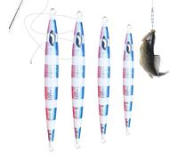 Generico Juego de 4 señuelos artificiales con anzuelo para pesca en agua salada y agua salada, para barcos Crappie, Walleye, para hombres y adolescentes