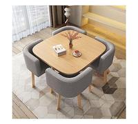 Genérico Juego de 4 sillas de Mesa de Comedor de negociación empresarial Moderna, combinación de Juegos de Cocina y Comedor, Mesa de Centro, Mesa de Sala de conferencias, Patas de Metal, Oficina, Sal