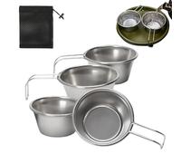 Generico Juego de 4 vasos de vino de 50 ml con asa, juego de 4 tazas pequeñas y portátiles, ligeras y duraderas para camping, deportes al aire libre