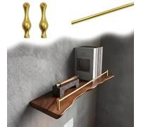 Genérico Juego de 6 barandillas metálicas Decorativas Doradas para estantes, Barra de Seguridad anticaída de 71 cm para zapateros, estanterías y expositores: una solución de Almacenamiento Elegante y
