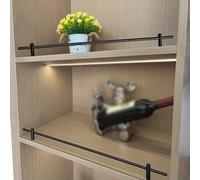 Genérico Juego de 6 Protectores de Aluminio para estantes con Sistema anticaídas (51 cm/20 pulg.) - Protectores Decorativos para estantes, zapateros y armarios de Cocina - Barrera de Seguridad Resist