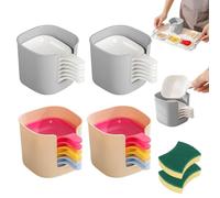 Genérico Juego de 7 Platos y Soportes para Salsa, Mini Cuencos con Asa para Kétchup, Salsa de Soja, Barbacoa y Cenas de Fiesta (4 Set Mix)