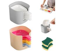 Genérico Juego de 7 Platos y Soportes para Salsa, Mini Cuencos con Asa para Kétchup, Salsa de Soja, Barbacoa y Cenas de Fiesta (2 Set Mix)