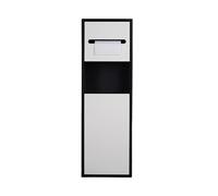 Genérico Juego de Accesorios de baño Modernos de Acero Inoxidable: Elegante portarrollos de Papel higiénico, Organizador de Ducha, Bote de Basura y Cepillo Empotrado. Marco Negro Elegante para un bañ