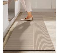 Genérico Juego de alfombras de Cocina de Primera Calidad con tapete Acolchado antifatiga, tapetes Antideslizantes e Impermeables for Estar cómodo en el Fregadero(Diagonal Gray,50x150cm)