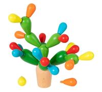 Genérico Juego de apilamiento de Cactus de Madera: apilable Multicolor de 10 Pulgadas, segmentos de Madera Lisos, Estructura Que Mejora el Equilibrio, de Juego de exploración sensorial | a