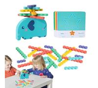 Generico Juego de apilamiento de juguetes de equilibrio - Juego de madera educativa, montaje de varias piezas, material natural duradero, adictivo | Formación de habilidades para niños, nosotros