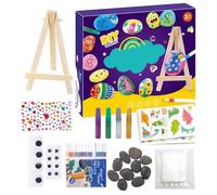 Genérico Juego De Arte Rupestre - Kit De Pintura De Piedra Que En La Oscuridad | Actividades De Artes Y Manualidades, Niñas | Favores De, Conjunto De Pintura