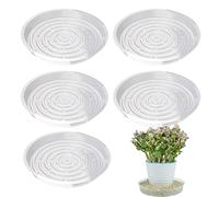 Genérico Juego De Bandejas De Base para Contenedores De Plantas, con Material Transparente, Estándar De 5 Piezas, Platillo De Captura De Agua para Maceteros, Placa De Recolección De De Jardinería,