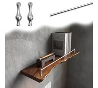 Genérico Juego de barandillas metálicas Decorativas Ajustables para estantes, Barra de Seguridad anticaída para zapateros y librerías, Paquete de 6 Unidades, Color Plata, 47-35 cm (17-14 Pulgadas), p