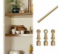 Genérico Juego de barandillas metálicas Personalizables para estantes, Valla anticaídas de 42 a 14 Pulgadas para estantes y armarios de Madera/galería, Paquete de 6, 26 pulgadas/66 cm de Longitud, ba
