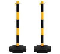 Genérico Juego de Barrera con Postes y Cadena plástico 10 m,Economía e Industria,Avisos,Señales de Carretera y tráfico-150956