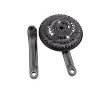 Genérico Juego de bielas MTB, Compatible con Shimano, FC-TY301 42T 48T | TOURNEY, cuadradillo, 170mm 175mm, 6/7/8 velocidades, aleacion de aluminio