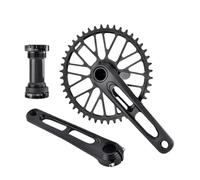 Genérico Juego de bielas Ultraligero for Bicicleta Carretera/Gravel, mecanizado CNC, 165/170/175 mm, 50-34T, 52-36T, 53-39T, sin Logotipo, for Montaje Directo 3 Tornillos(Crank and BB and 32T,170mm)