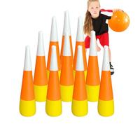 Genérico Juego De Bolos Inflable: Bolos sobre Césped para Niños, Juego De Fiesta Al Aire Libre | De PVC con Pasadores De 55x15 Cm, Bola De 37 Cm, Actividad Divertida, Duradera Y, Juguete para Pat