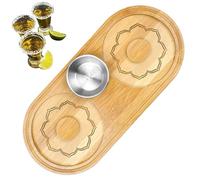 Generico Juego de bordes para sal Margarita Rimmer - Rimmer de madera para sal, herramienta para hacer cócteles, bandeja para bebidas, salero