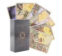 Genérico Juego de Cartas de Lectura de Tarot místico, baraja de interpretación de la de 78 Piezas, de oráculo con símbolos clásicos para Estudio intuitivo, Juego de Cartas portátil para